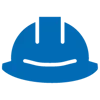 Blue work hat icon