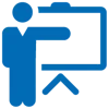 Blue presentation icon